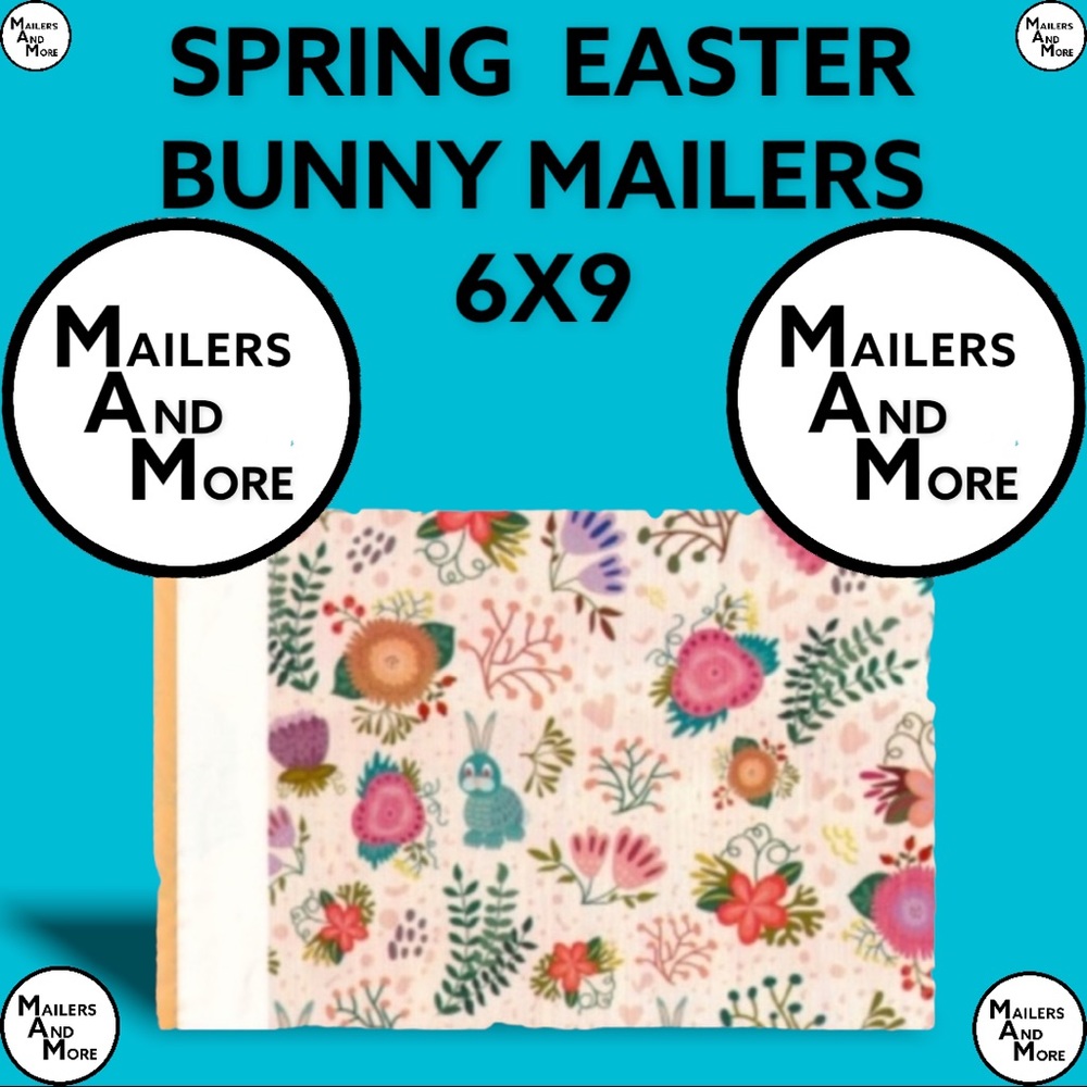 50 6X9 Easter Bunny Rabbit Poly Mailers Envelopes CLEARANCE - Picture 2 of 4